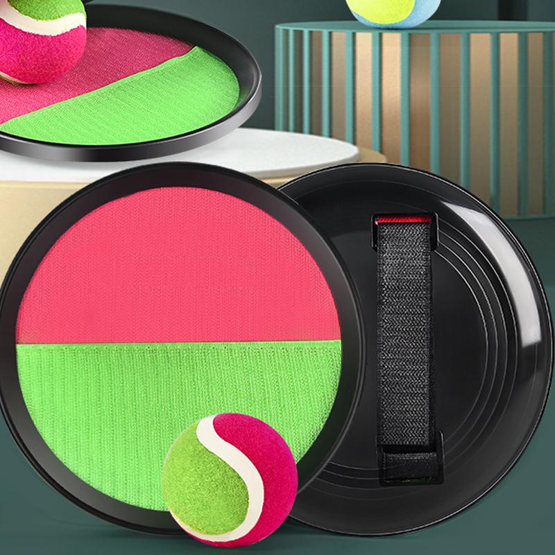 Brinquedo Bola Grudenta 2 Raquetes 1 Bola Crianças Props para Exercício ao Ar Livre Esportes Brinquedos Interativos Pais e Filhos Lançar e Pegar Bolas TMZ