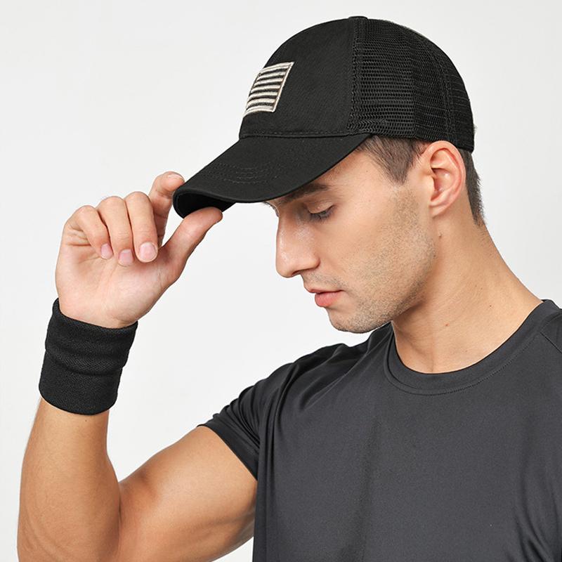 Pălărie de Soare de Vară pentru Bărbați, din Plasă Respirabilă, Camuflaj de Exterior, Șapcă de Baseball Brodată