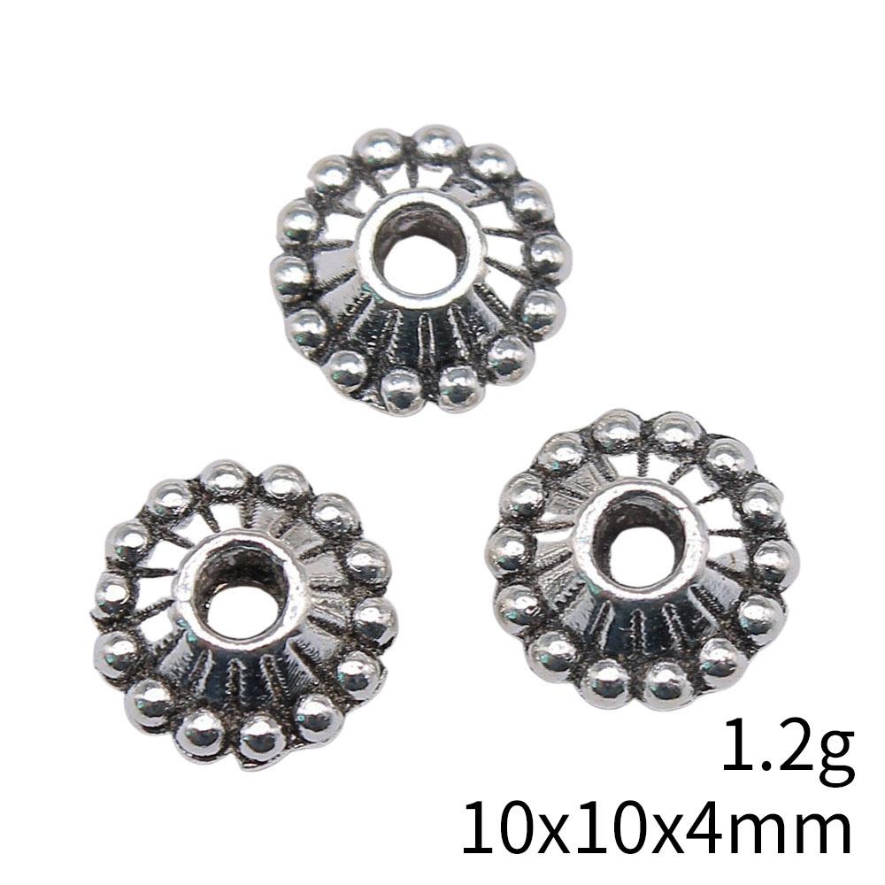 Small Hole Alloy Spacer Beads Multi Pattern Antique Metal Loose Beads For DIY Jewelry Bracelet Making For