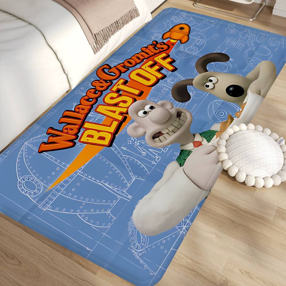 Cartoon W-Wallace and G-Gromits Room Mats Retro Multiple Choice Living Room Kitchen Rug Non-Slip Welcome Rug