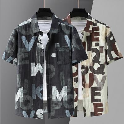 Summer Oversized Shirt Man Tops Fashion Plus Size 4XL-11XL Casual Short Sleeve Men's Shirts