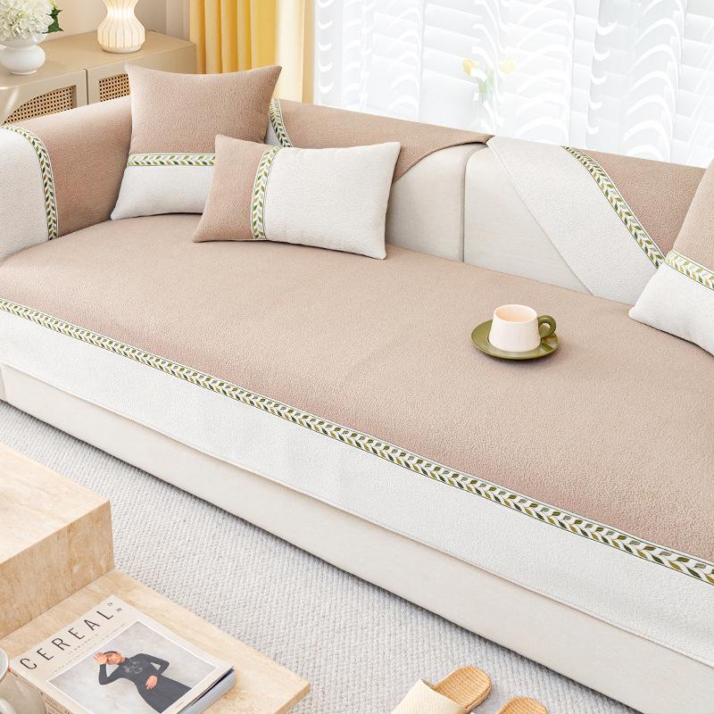 Frisches Chenille-Sofakissen, neu, 2024, vier Jahreszeiten, universelle rutschfeste Sitzkissen, Leder-Sofabezug, Bezugsstoff