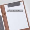 Dossier de Conférence Multifonctionnel A4 en Cuir Dossier de Papeterie d'Affaires Dossiers de Contrats Organiseur Porte-cartes Dossier A4