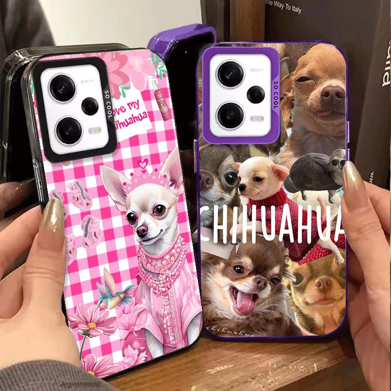 Chihuahua Puppy Teacup Dog Soft Phone Case for Xiaomi Redmi Note 13 14 15 Pro Plus 12S 12 11S 11 11T 10S 10 Shockproof Cover Bac