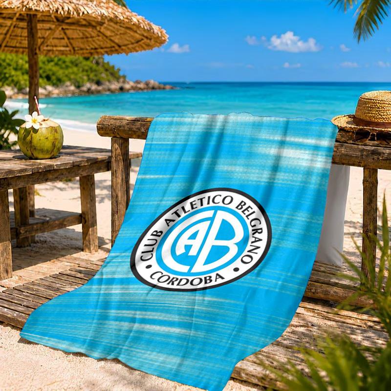 Atletico Belgrano Crest Beach Towel, Quick-drying, Easy to Care for, Suitable for Both Fitness and Beach Vacations,Sports Essential