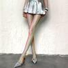 Y2K Rainbow Fishnet Stockings Large Mesh Sexy Mesh Stockings See-through Tights  Girls