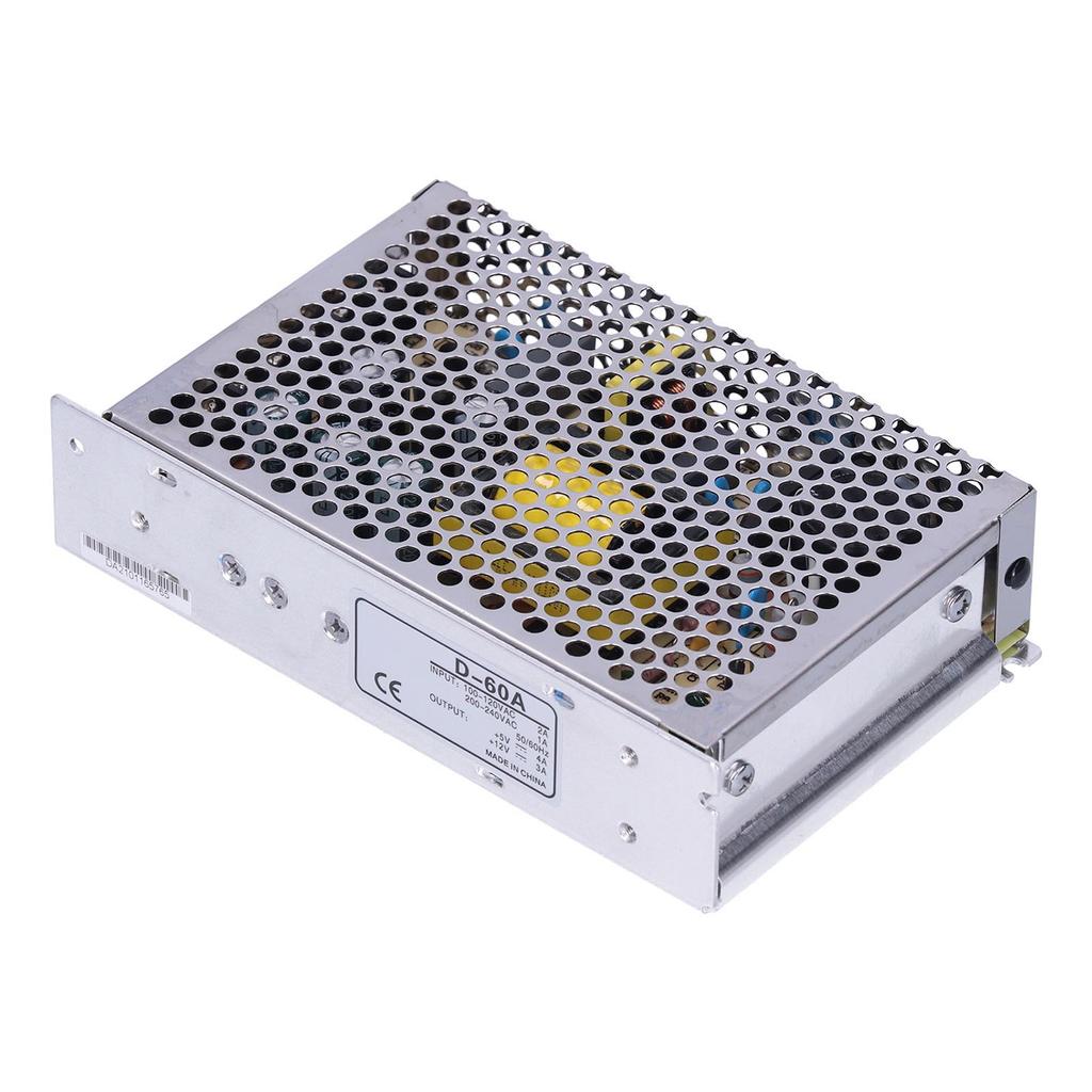 BERM Switching Power Supply Dual Output DC 5V 4A 12V 3A Input Voltage 115 230VAC D 60A
