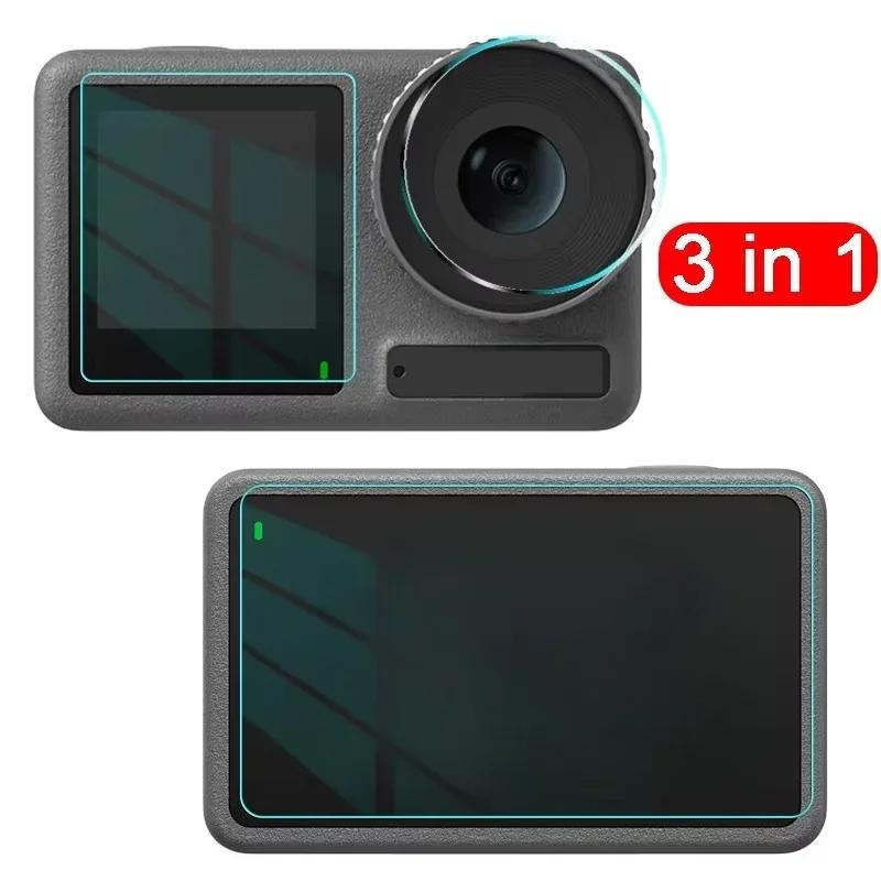 Tempered Glass Camera Screen Protectors for DJI Osmo Action 3 4 5 Pro Lens Cover 9H Full Coverage Anti-scratch Protective Films