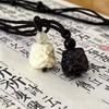 Löwentanz-Anhänger Chinesische Imitation Obsidian Löwentanz Schlüsselbein-Kette Nische High-End-Halskette Trendige Halskette