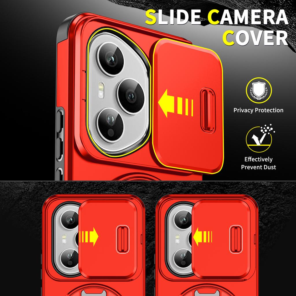 Magnetic Stand Phone Case for Huawei Honor 400 Pro Slide Camera Protection Cover For Honor 400 Lite X60 Pro X9C Magic 7 Armor