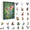 Dragon Forest Christmas Countdown Calendar Acrylic Wall Decor For Holiday Gifts