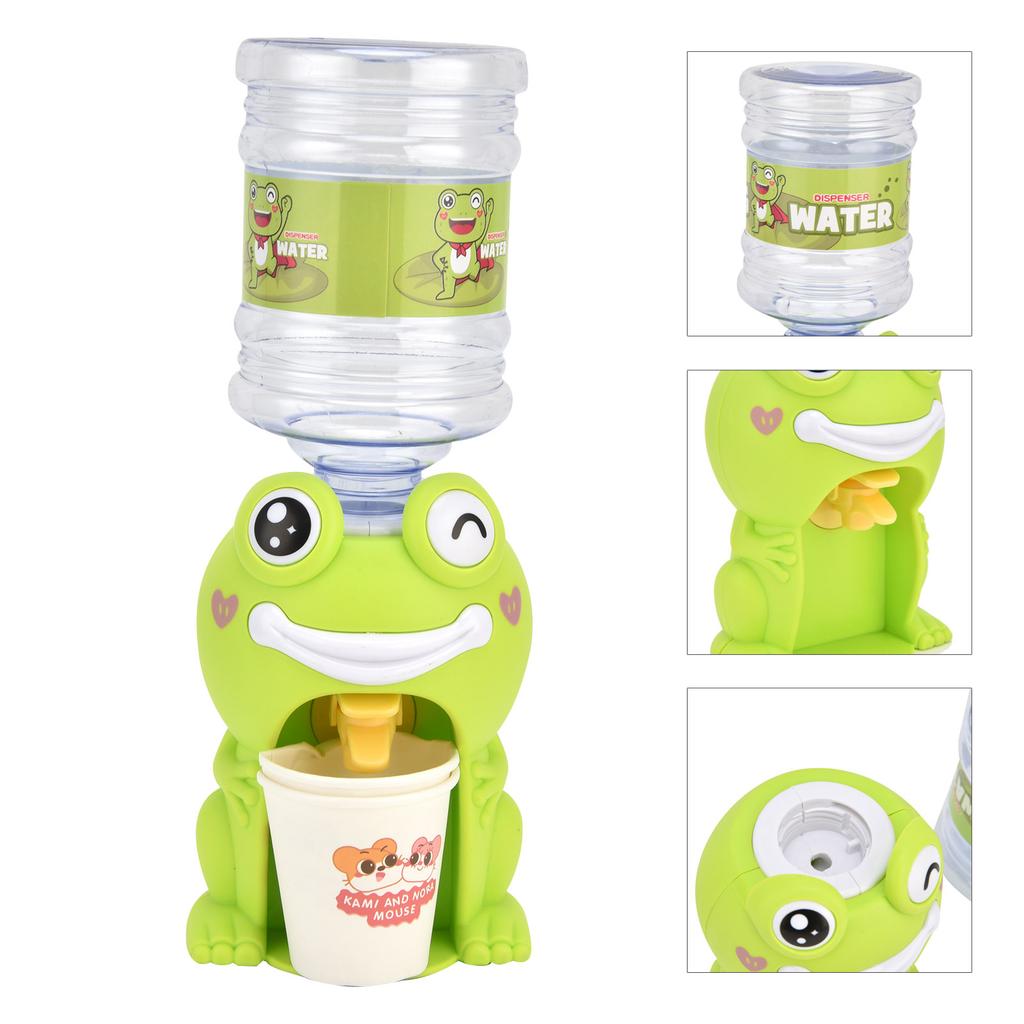 Mini Dispenser de Apă Drăguț Simulare Desen Animat Jucărie de Bucătărie pentru Copii Bucătărie Acasă Broască Verde