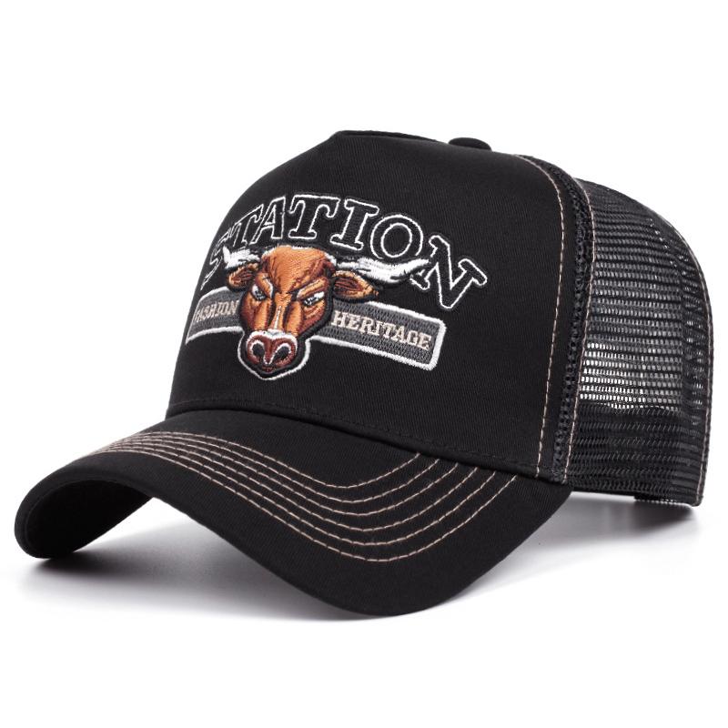 New Station Men'S Trendy Truck Hat Street Skateboarding Hat Hip Hop Hat Women'S Sunshade Baseball Hat Mesh Hat