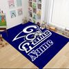 Custom Name Rams Helmet Print Carpet Rug Customizable Soft Washable Anti-Slip Home Living Room Sofa Mats Personalized Rug. 0909421