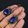 Dico Glass Earrings Gemstone Jewelry, 999 Copper Wire Wrapped Earrings, Handmade Beautiful Jewelry Earrings