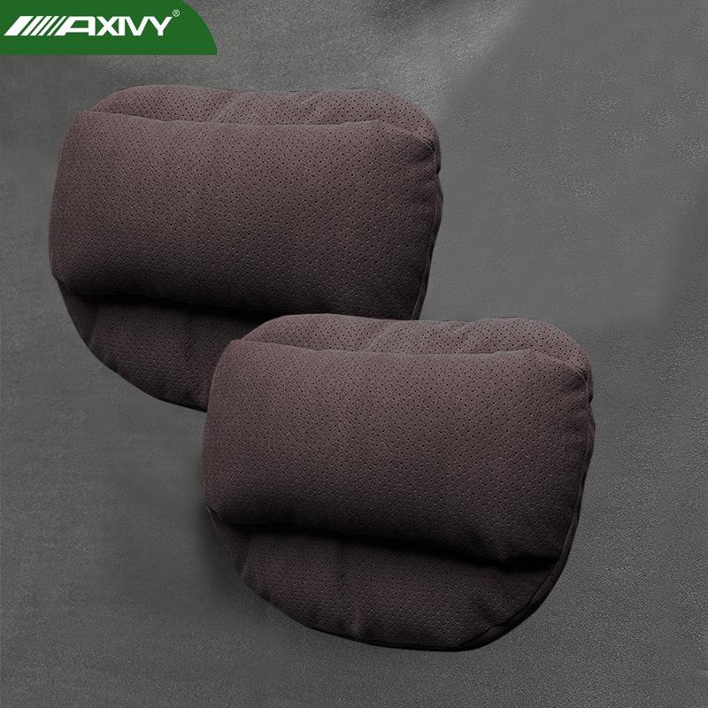 Adjustable Lumbar Support Headrest Cushion for Honda Civic and Mercedes-Maybach - Soft, Perforated Neck Guard.