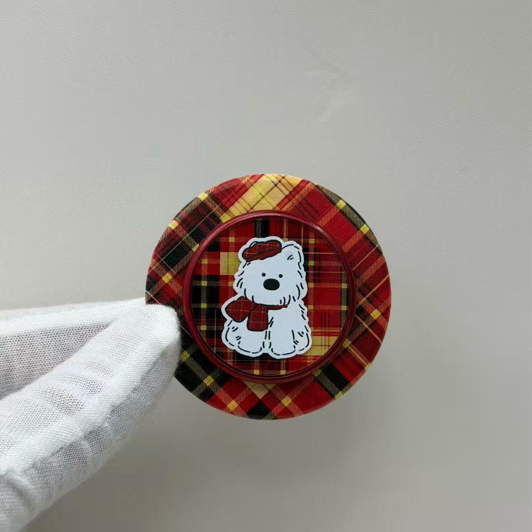 Glossy Magnetic Snowman Phone Stand with Airbag Bumper - Universal, Snap-On, Detachable