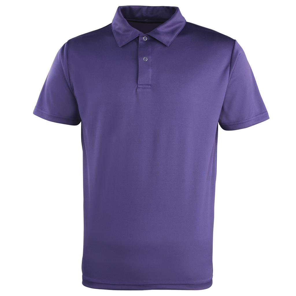 Premier Unisex Coolchecker Studded Plain Polo Shirt