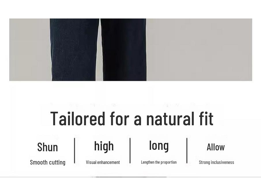 Women's High-Waist Elastic Straight Jeans, Spring/Autumn 2025 - Slimming 8/9-Length Cigarette Pants