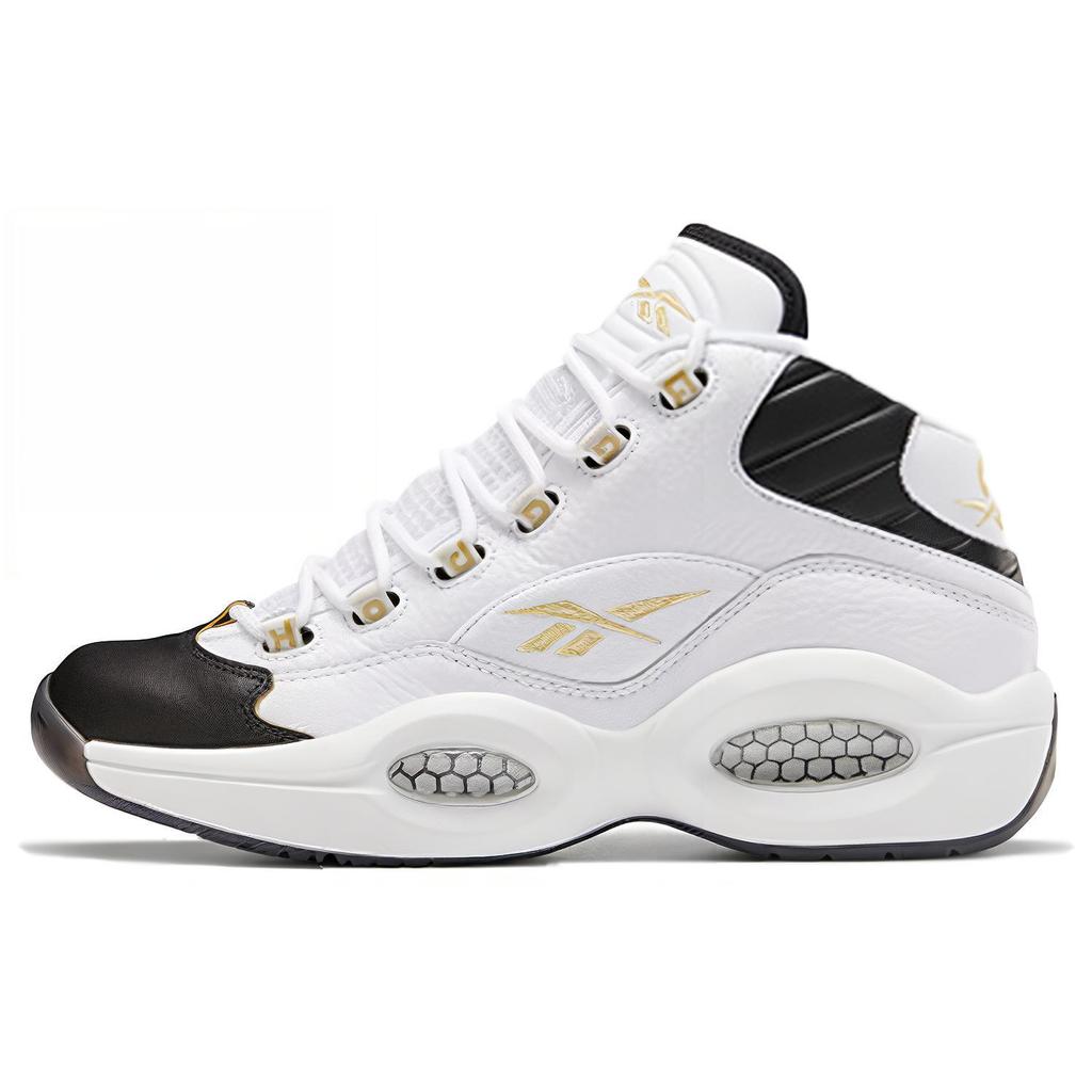 New Reebok Question Mid Black Toe EF7599
