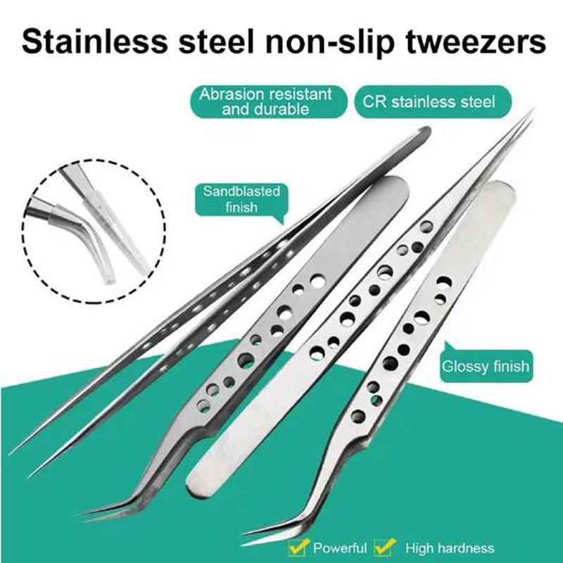 Pensete Industriale de Precizie Antistatice Magnetice din Oțel Inoxidabil Set Pensete Pentru Electronică Lipire Întreținere Unelte de Mână