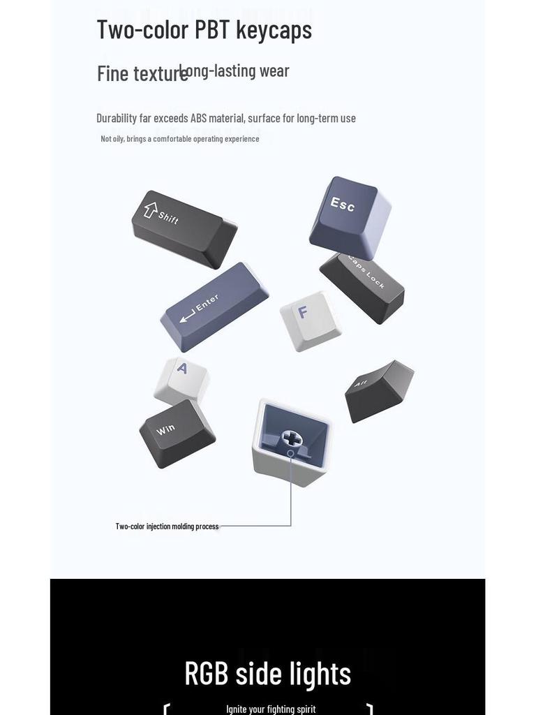 Wolfspider F87Pro Wireless Mechanical Gaming Keyboard - Customizable, Three-Mode, Bluetooth, Gasket Structure, Hot-Swappable.