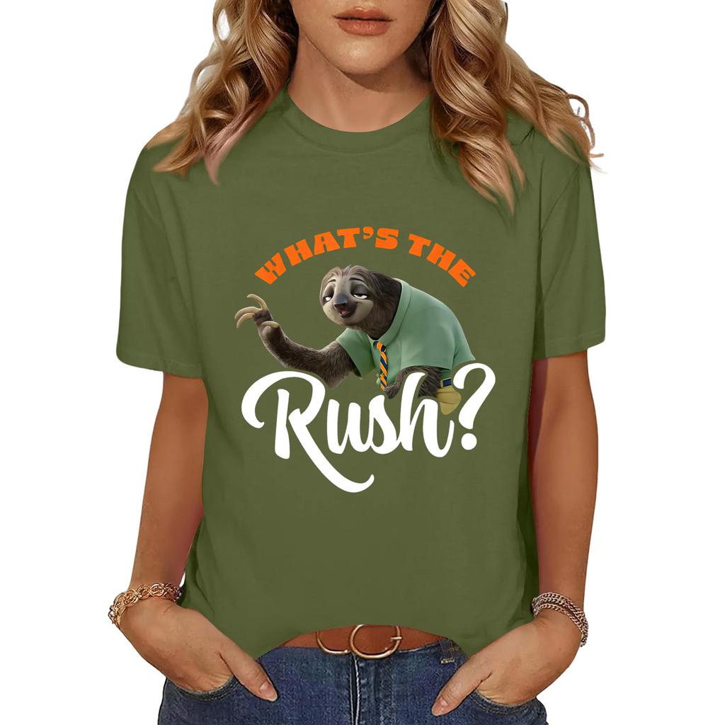 Women's Fashionable And Comfortable Plus Size Printed Casual Short-Sleeve Top