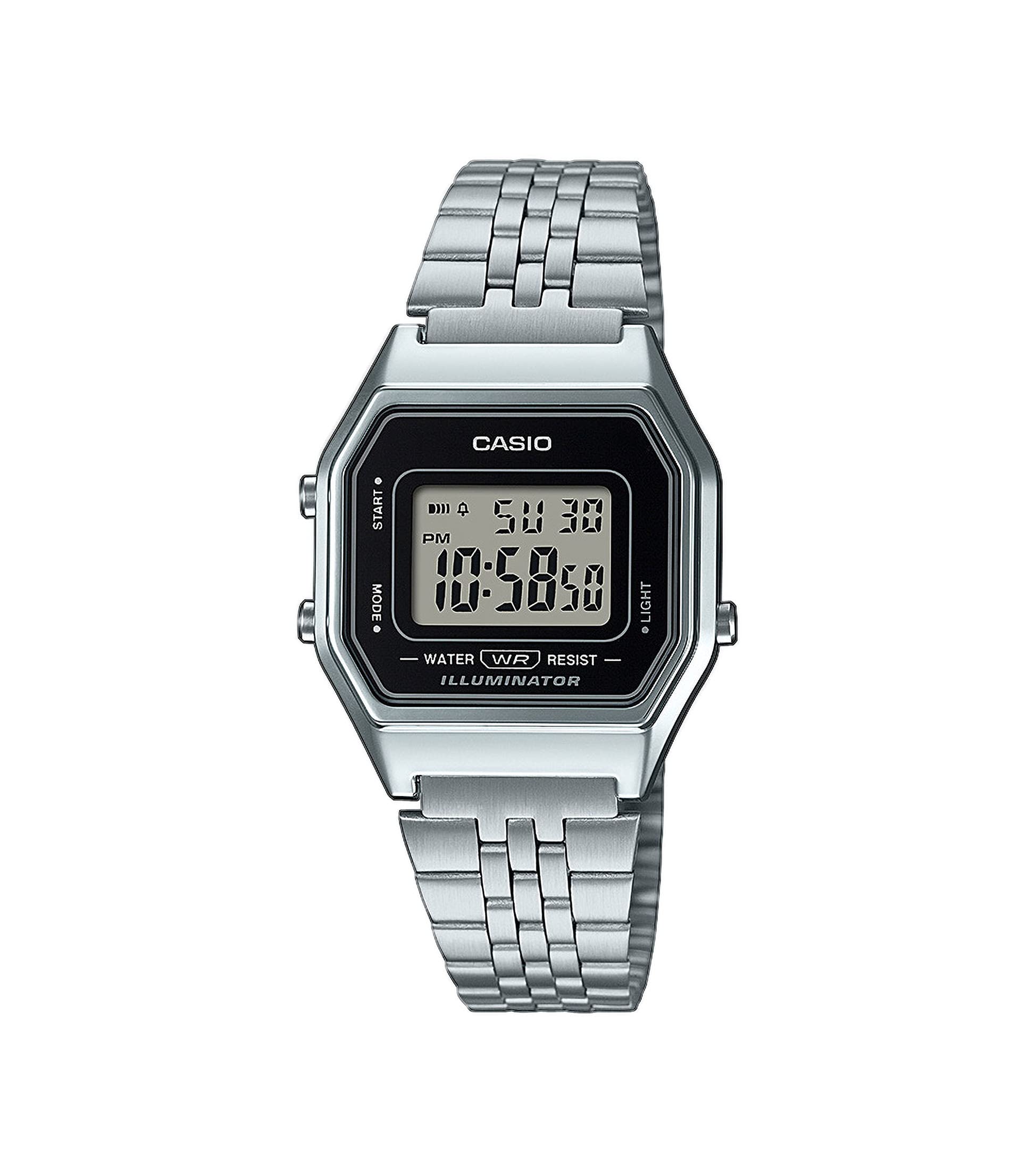 CASIO Vintage LA680WEA-1EF Цифровые мини-часы с браслетом из нержавеющей стали