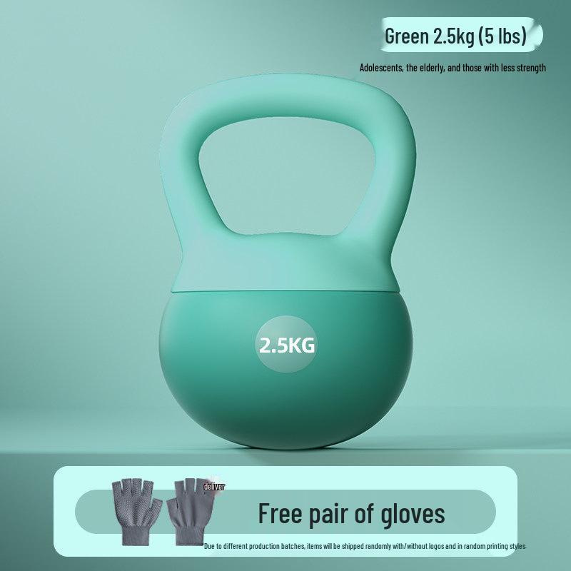 Farbige weiche Kettlebells für das Heimtraining 2,5-10 kg - Ideal für das Gesäßtraining bei Frauen und Kniebeugen bei Männern.