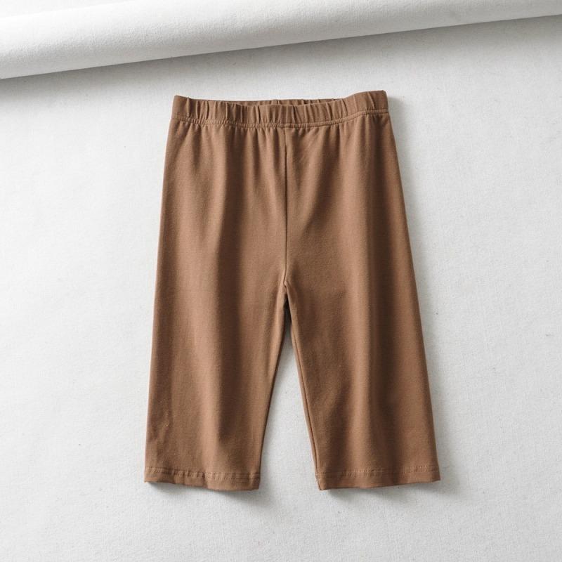 

Женские шорты, летние спортивные брюки для бодибилдинга, плотные однотонные брюки из пяти частей, женские брюки для бега L коричневый