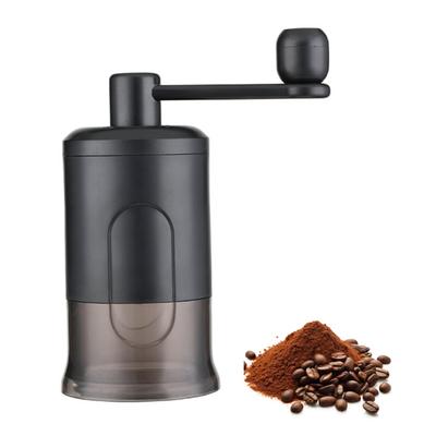 Manual Coffee Grinder Adjustable Smooth Grinding Coffee Mill with Clear Powder Container Portable Hand Crank Mill for Washing Coarse To Fine Grounds