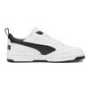 Puma Rebound V6 Lo Kinder Skateschuhe Kinder Sneaker Weiß Schwarz 393833-02