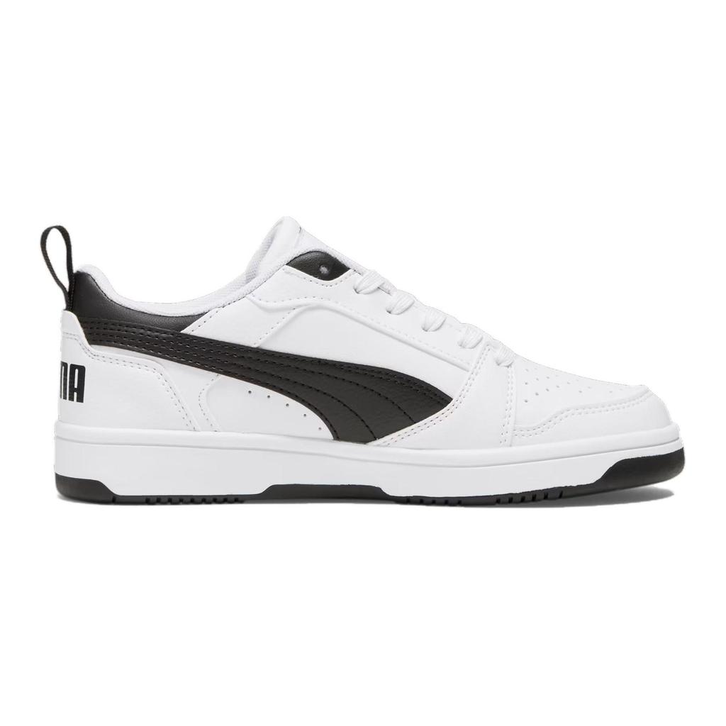 Puma Rebound V6 Lo Kinder Skateschuhe Kinder Sneaker Weiß Schwarz 393833-02