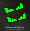 Reflective Devil Eyes Stickers: Creative, Funny Motorbike Expression Decals