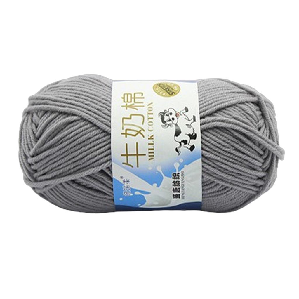 Håndstrikkegarn Melkebomullsgarn Mykt Garn Fargerikt Heklegarn Bomullstråder Strikketilbehør for Barn