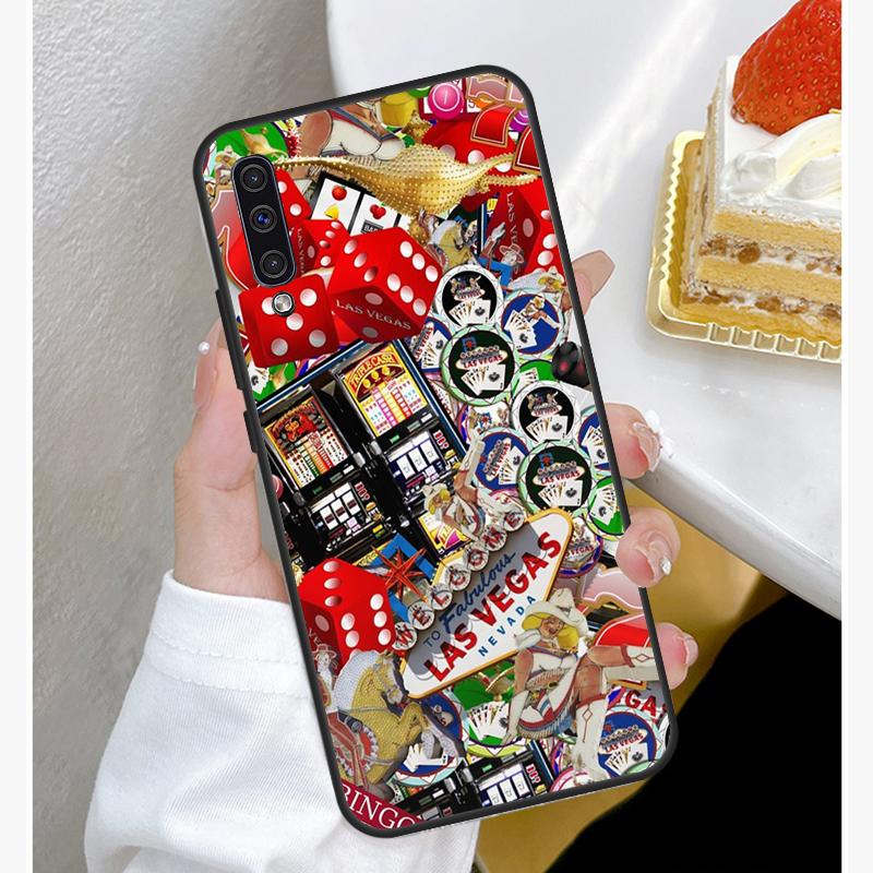 Las Vegas Casino Poker Skal för Samsung A22 A12 A32 A42 A52 A72 A51 A71 A50 A70 A20e A21S A20S A52S Fodral