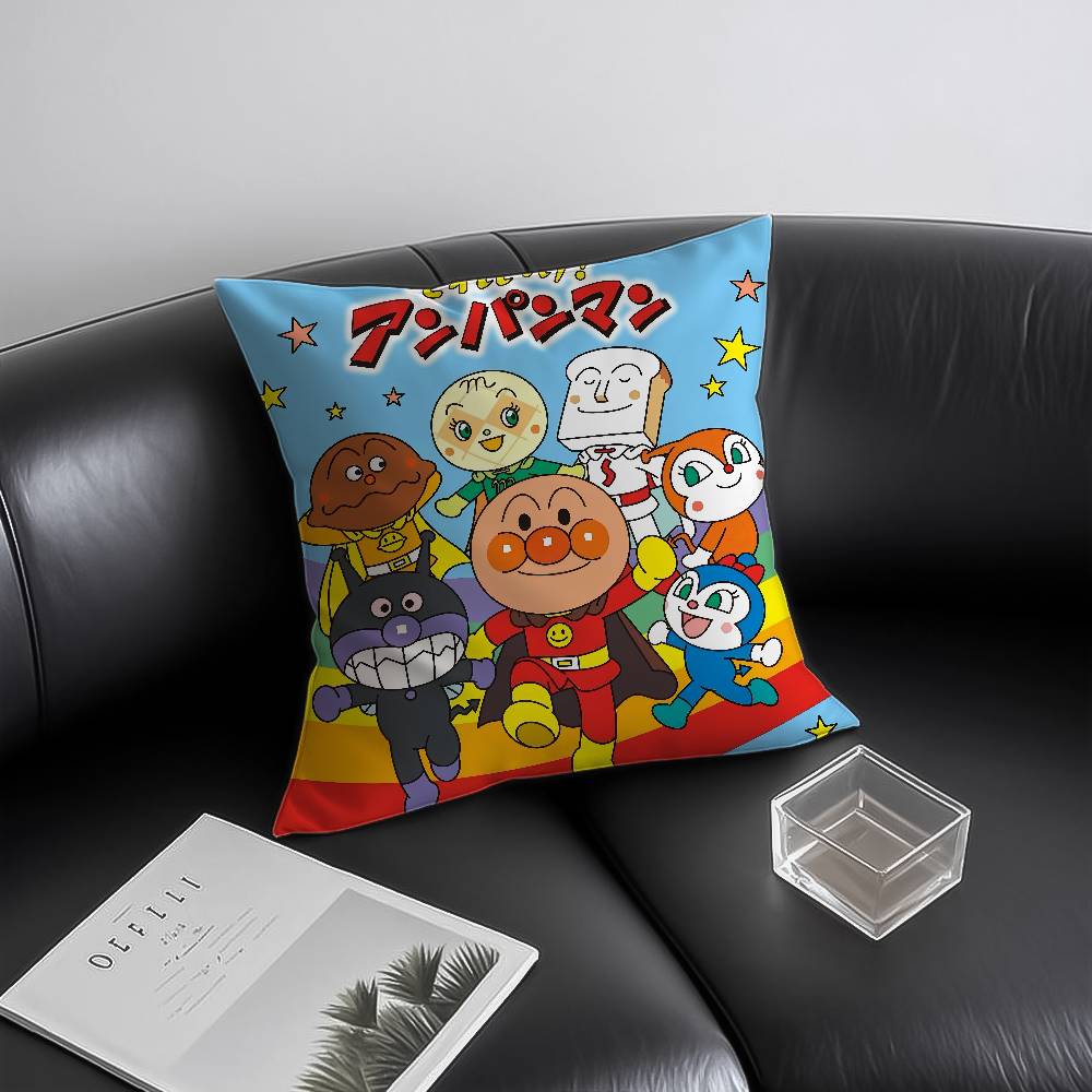 

Cartoon AnpanmanS Cute Pillow Case Anti-dustmite Invisible Zipper Sofa Bed 12x12Inch