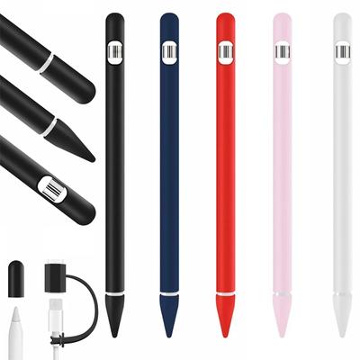 Case For iPad Tablet Touch Pen Stylus Protective Sleeve Case 4 In 1 Colorful Soft Silicone Cover For Apple Pencil 1st Generation