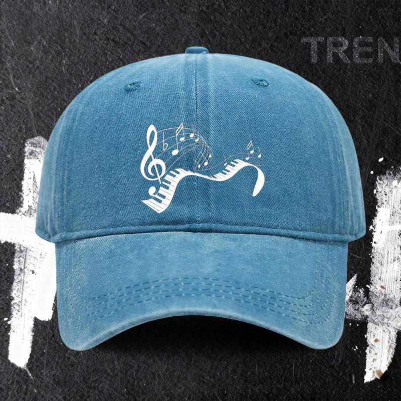 pc Music Note Piano Key Printed Baseball Cap Lightweight Printed Craft WomenS Hat Music Lover Piano Student UnisexS Trendy Ca 1pc
