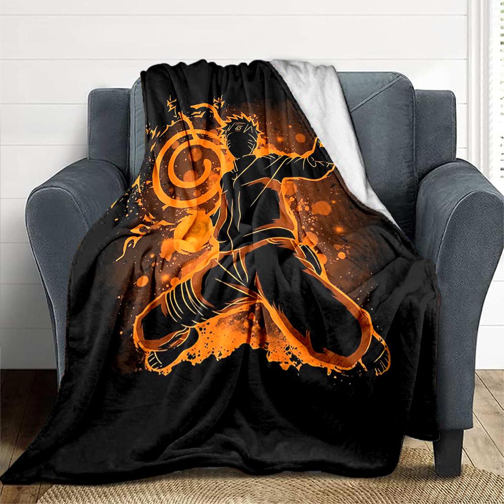 1pc Naruto Sage Mode Flannel Throw Blanket HD Printed Lightweight Soft Warm All Season Blanket for Sofa, Bed, Travel, Camping Machine Washable