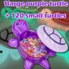 121 Pieces Glow-in-the-Dark Sea Turtle Statues - Resin Garden Miniature Animal Decorations - No Electricity or Batteries Require