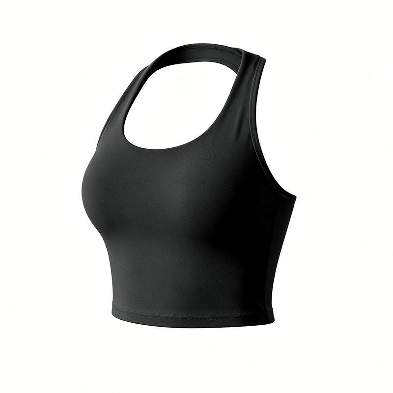 Women s sports bra summer with bra pads, beautiful back, shockproof halter yoga suit, Pilates bra, fitness vest S