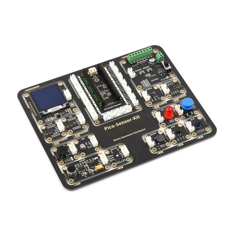 For  Pico Sensor Kit with Pico Expansion Board and 15 Detachable Sensors  Design, No Soldering