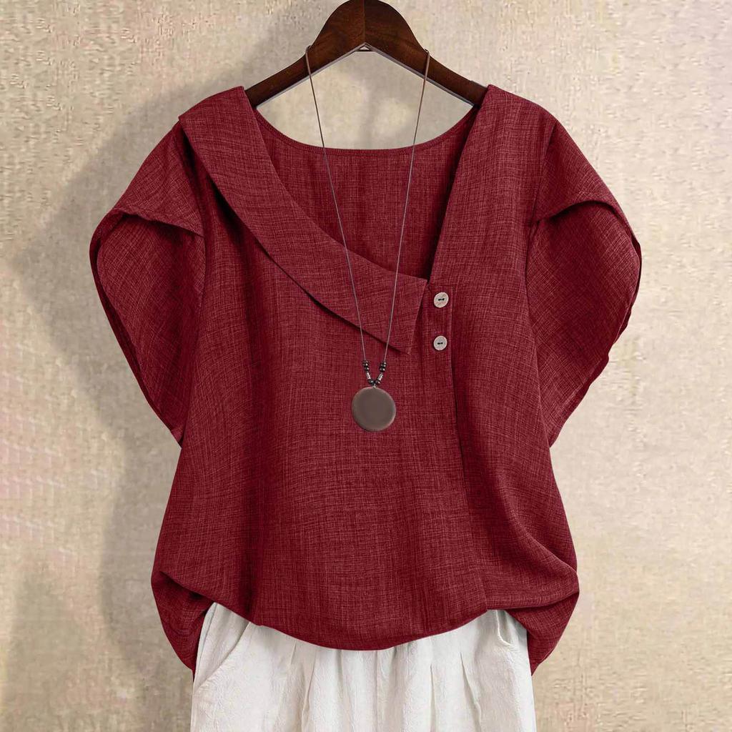 Women'S Solid Fashion Shirt for Summer