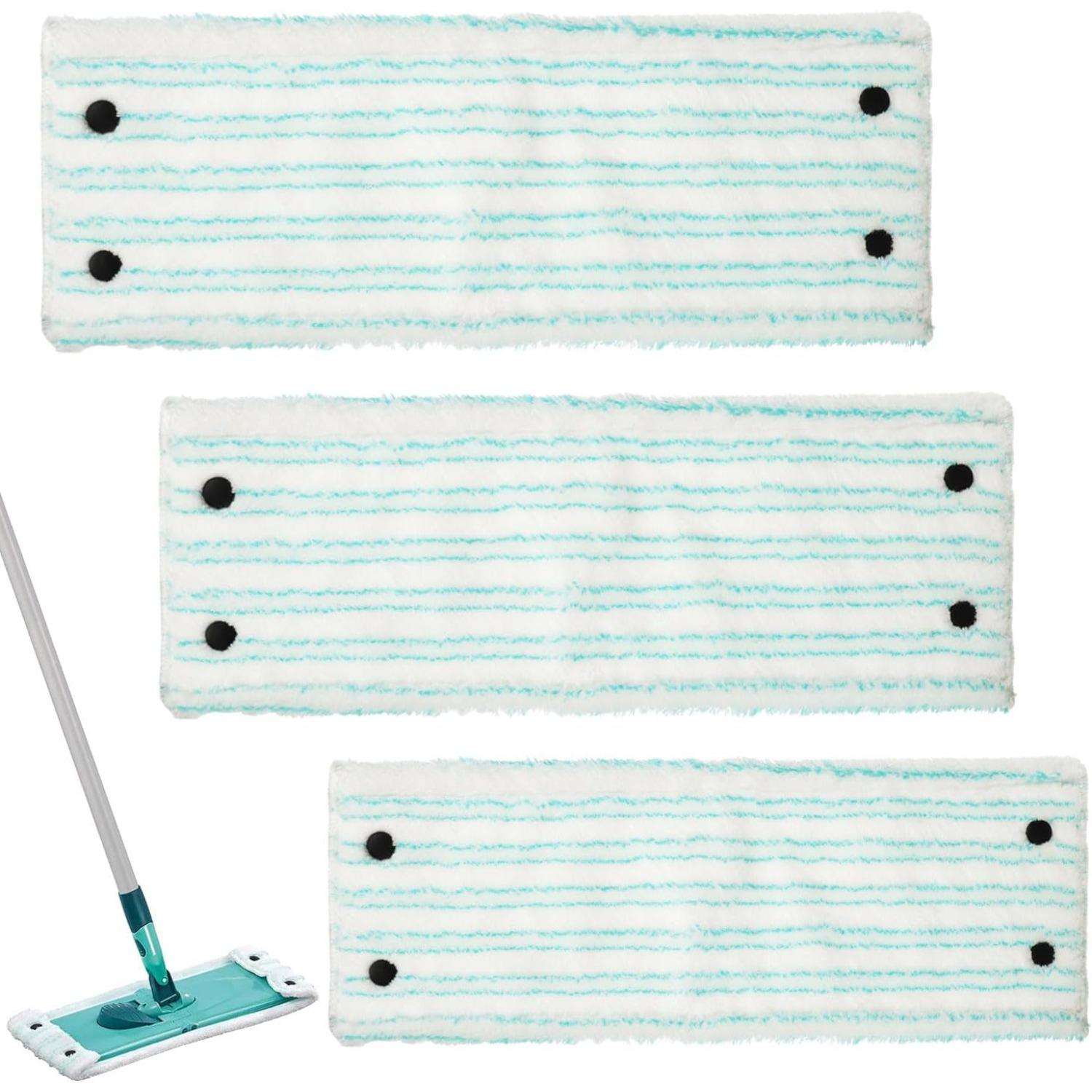 3 шт. Сменные насадки для швабры Combi / Clean Twist M Micro Duo Mop Replacement 42 x 15 см Комплект для всех полов, сильное обеззараживание 3-Pack