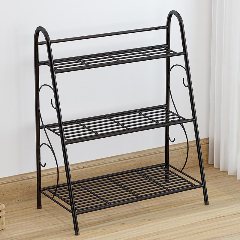 Multi-Layer Iron Balcony Flower Stand - Modern Potted Plant Storage Rack