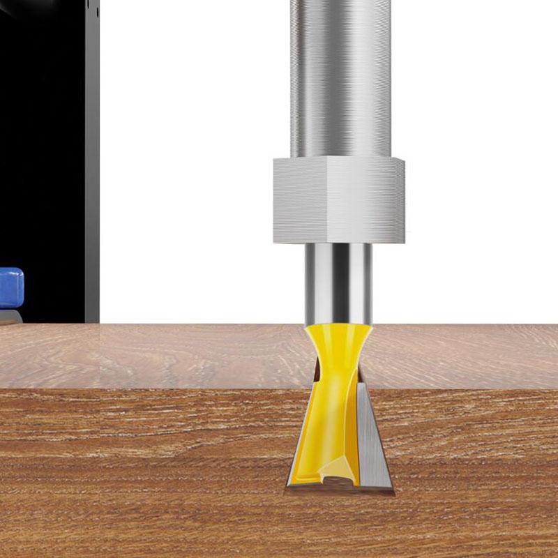 5 bucăți 12 mm 1/2 inch cu coadă de rândunică Set de freze pentru îmbinare freza pentru lemn, 14 grade