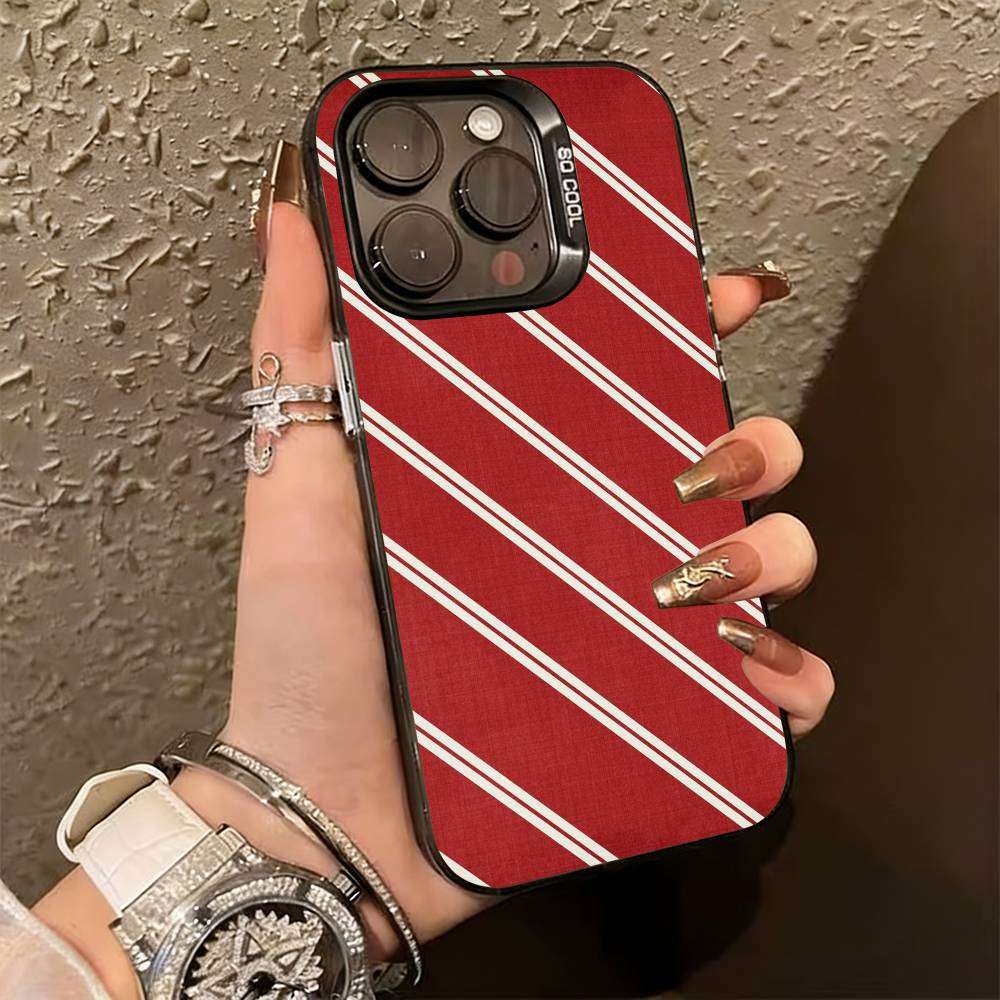 

B-Бордовый Белый Полосатый Чехол для Телефона Для iPhone17,16,15,14,13,12,11Plus,Pro Max,XS,Красочный Серебряный Чехол для Телефона Funda Cover iPhone15plus