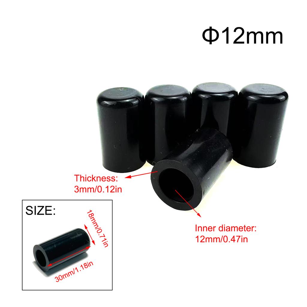 5pcs Black Silicone Blanking Cap Intake Vacuum Hose End Bung Sealing Plugs Auto Car Accessories Parts Waterproof and dustproof