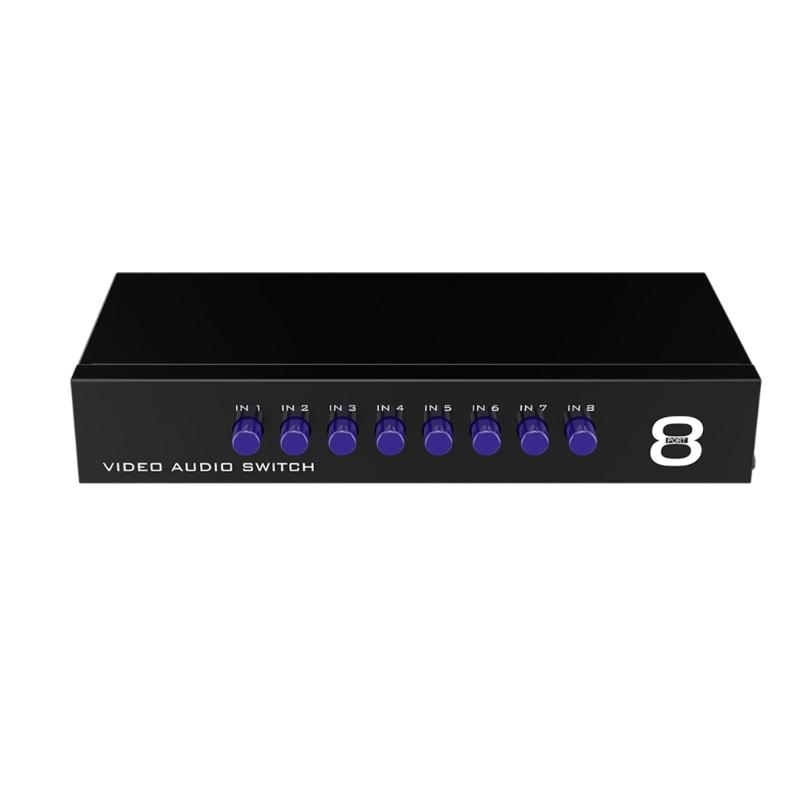 Compactly 8Port  Audios Video Selectors A V Switcher Video Switcher for Home Theater Systems TV Projectors Connection
